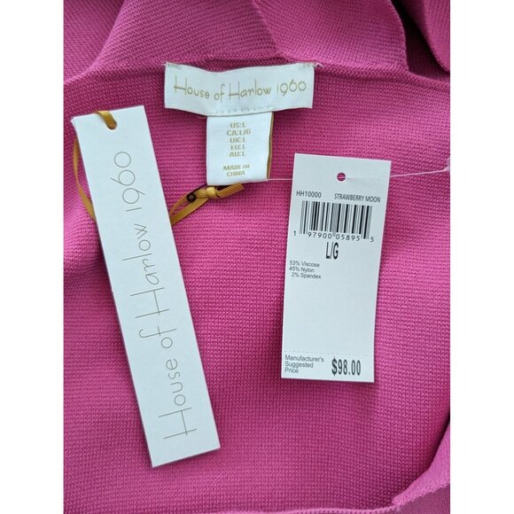 House of Harlow 1960 Bubblegum Pink Tank - Picture 3 of 4